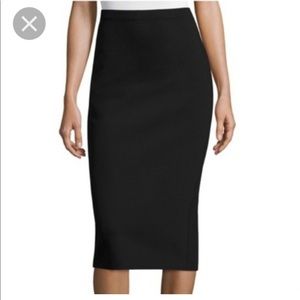 Robert Rodriguez midi length wool pencil skirt zipper slit back detail size 2